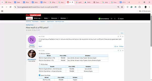 GetAssist Forum Question for How Much is a PS5