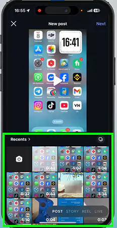 Select images from the gallery