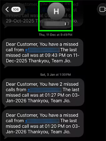 Tap on the Contact icon