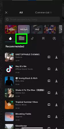 Tap on the folder Icon