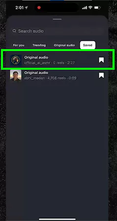 Used the saved audio