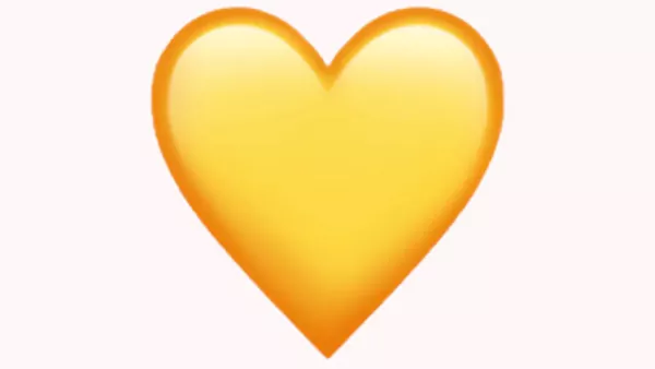 Yellow heart of Snapchat