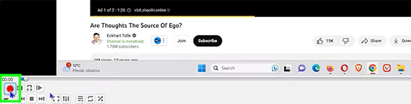 click on the red button