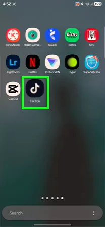 launch your TikTok app