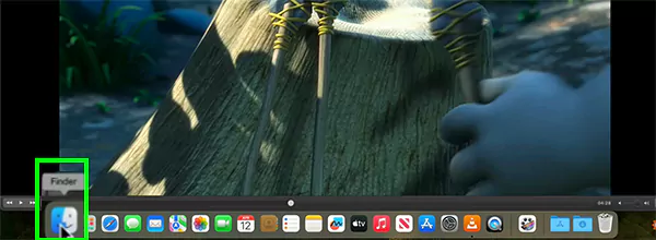 open Finder to see your trimmed part