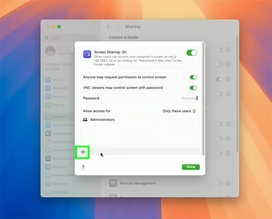 click on the plus icon