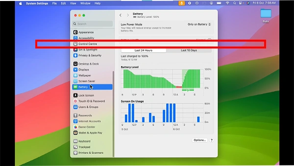 Open Control Center