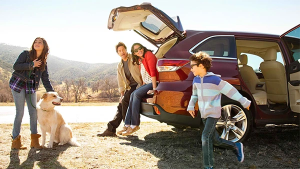 SUV with family