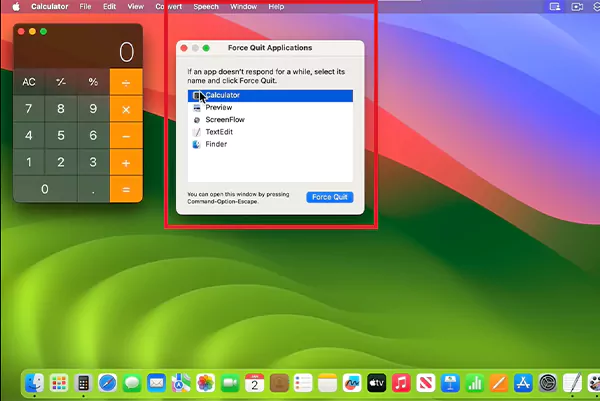 Select the app that you want to close