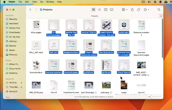 Drag your cursor from left to right