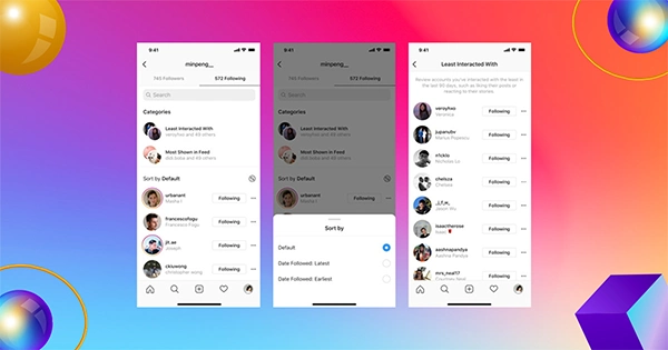 Instagram following list
