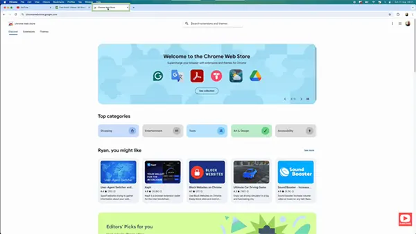 Open Chrome Web Store&nbsp;