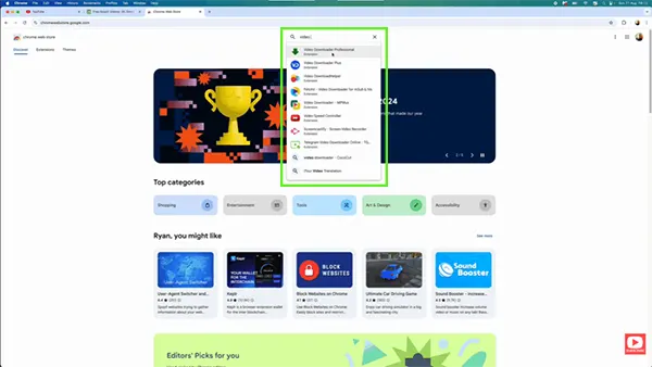 Search for Video Downloader Professional 