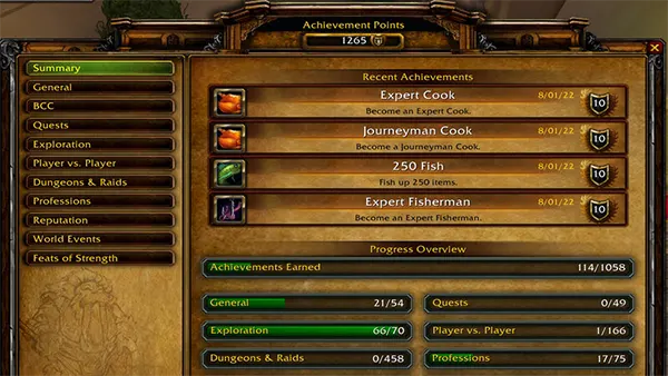Types of achievement hunting 