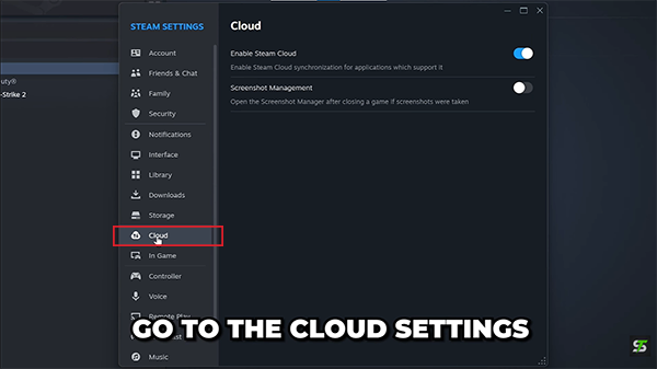 Click on Cloud