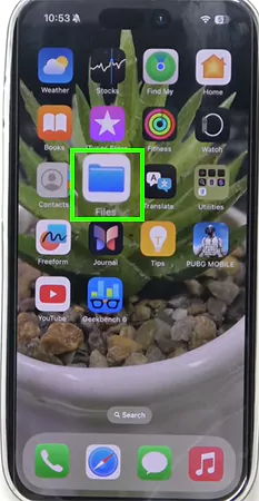 Open the Files app