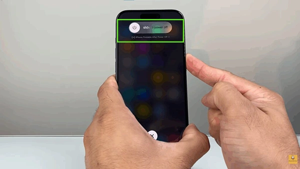Slide this toggle to power off