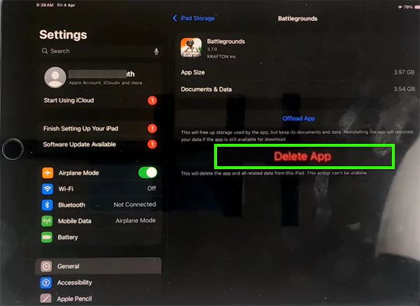 Tap on Delete apps