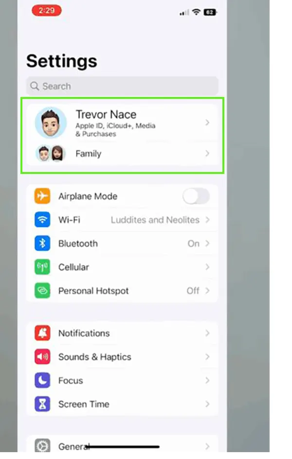 Tap on Profile icon.