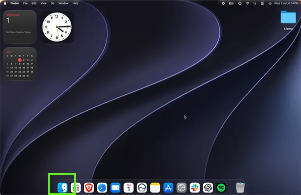 Click on Finder&nbsp;