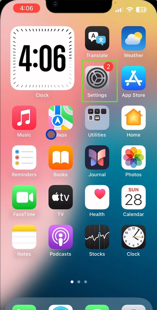 Go to Settings