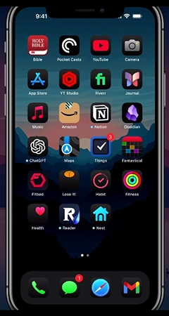 Go to the home screen on your iPhone 