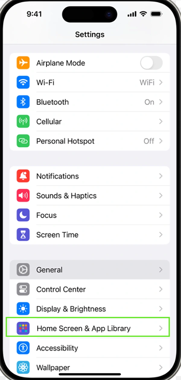Navigate to App Library&nbsp;