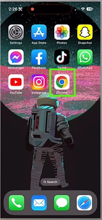Open Chrome on your phone