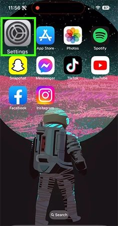 Open Settings on your iPhone