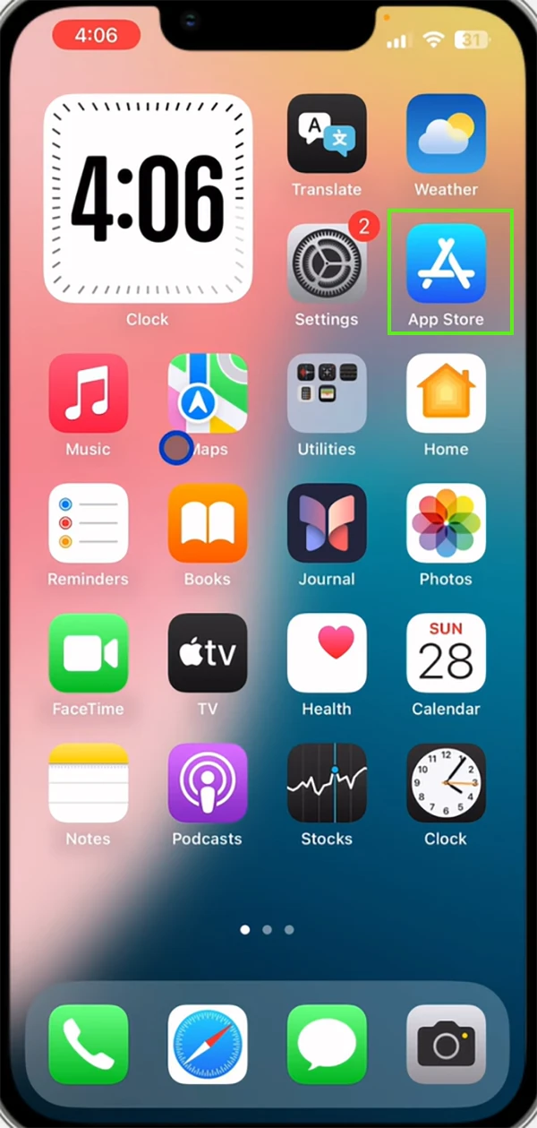 Open the App Store