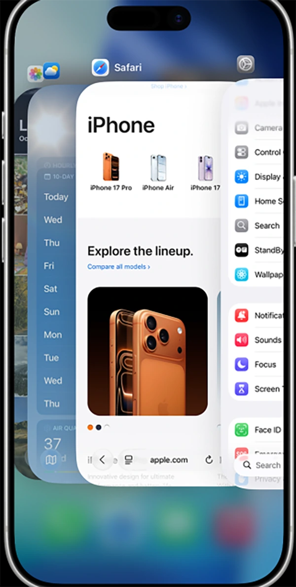 Open the app switcher