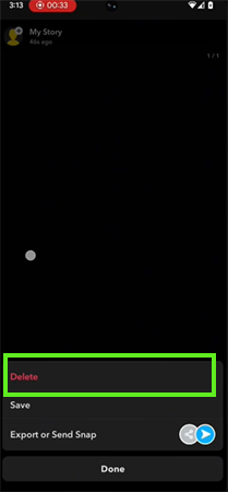 Select the delete option.