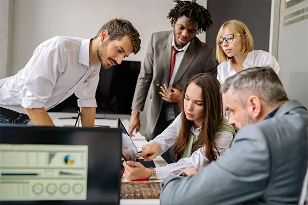 Team Collaborating on Business Analytics