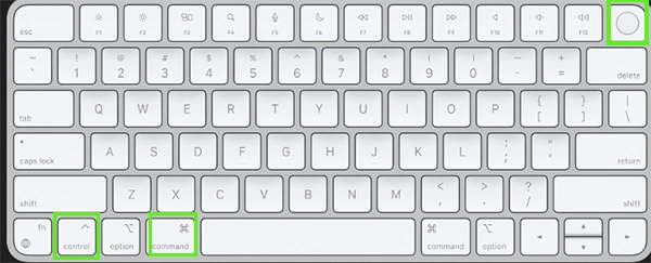 Using the keyboard combination 