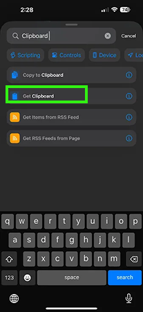 Add Get Clipboard