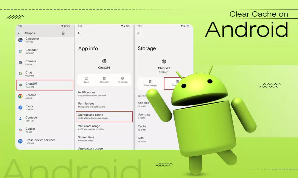 Clear Cache on Android