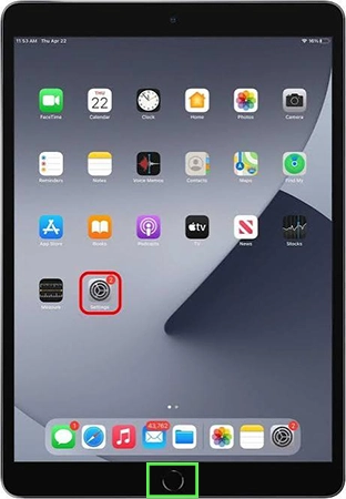 Click on the Home button.