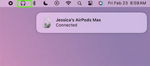 Connect your AirPods to your MAC.