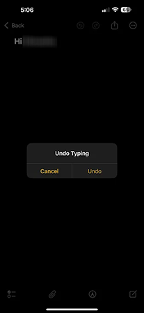 Double-tap with your three fingers on the screen