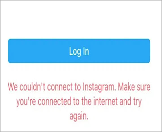 Error while logging in without internett