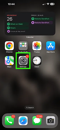 Open Settings.
