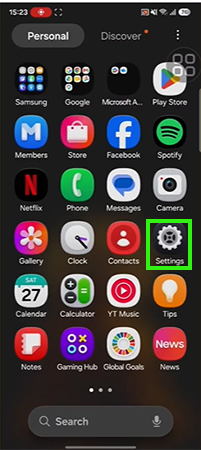 Open Settings on your phone&nbsp;