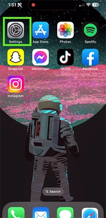 Open Settings.