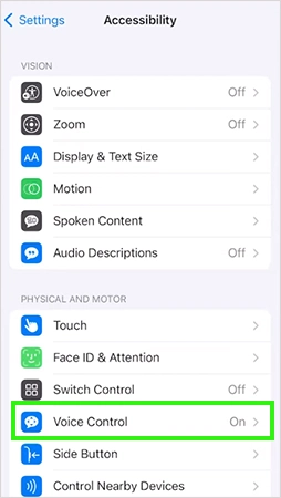 Open Voice Control.