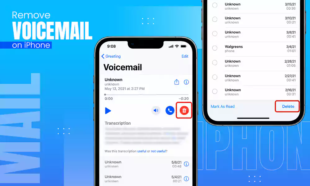 Remove Voicemail on iPhone