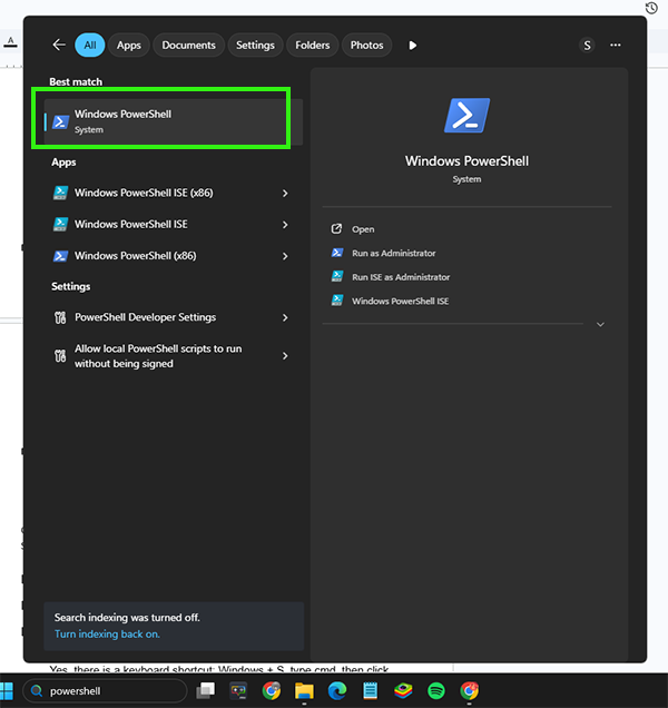 Search PowerShell.