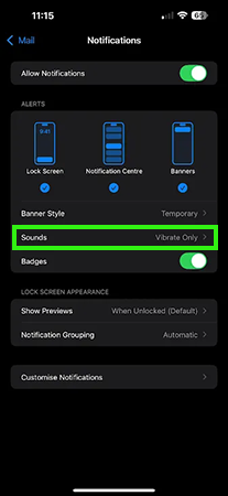Tap on Sound.