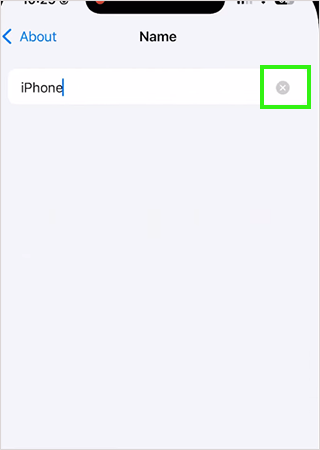 Tap on the clear icon.