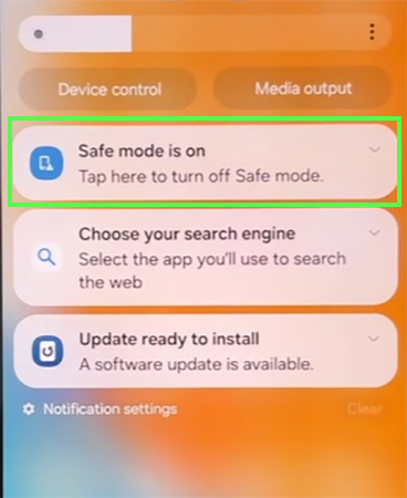 Tap on the notification