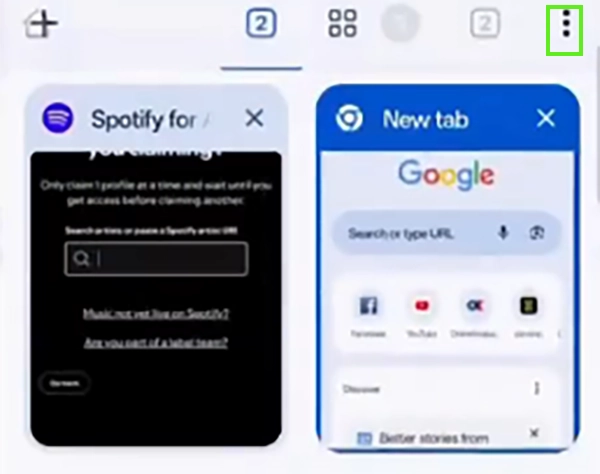 Tap on the three-dot menu.